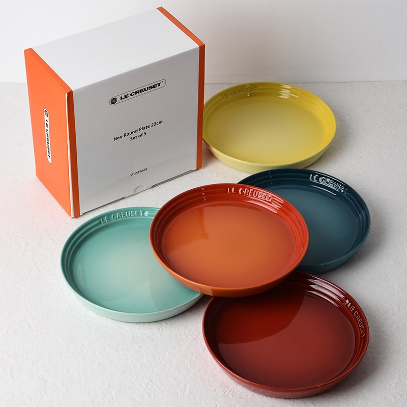 Le Creuset ル・クルーゼ ネオラウンドプレート 22cm 5枚入り NR-01702