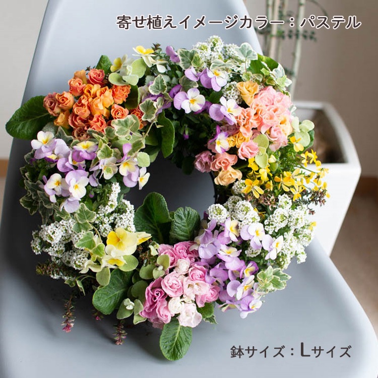 花うるる リース 寄せ植え [アレンジ Lサイズ] おまかせ&オーダー