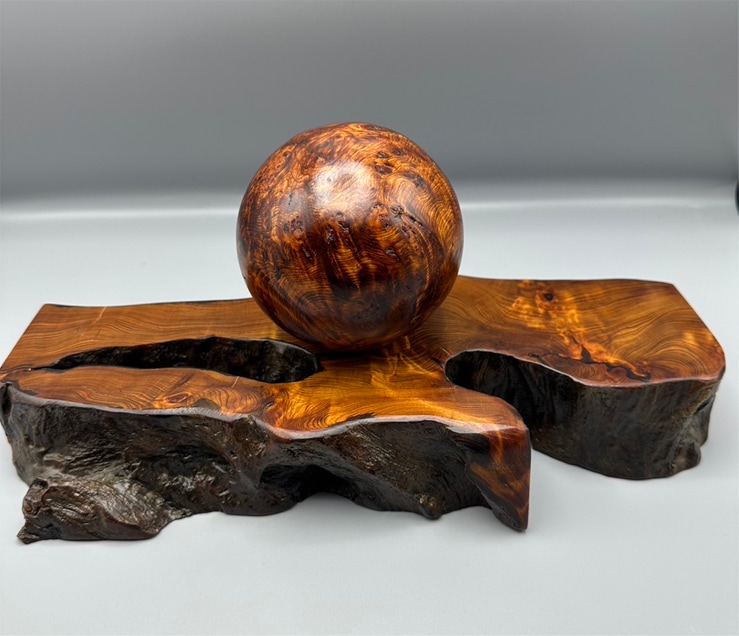 屋久杉泡瘤宝珠90mm台付き043 | 屋久杉宝珠 | 屋久杉堂