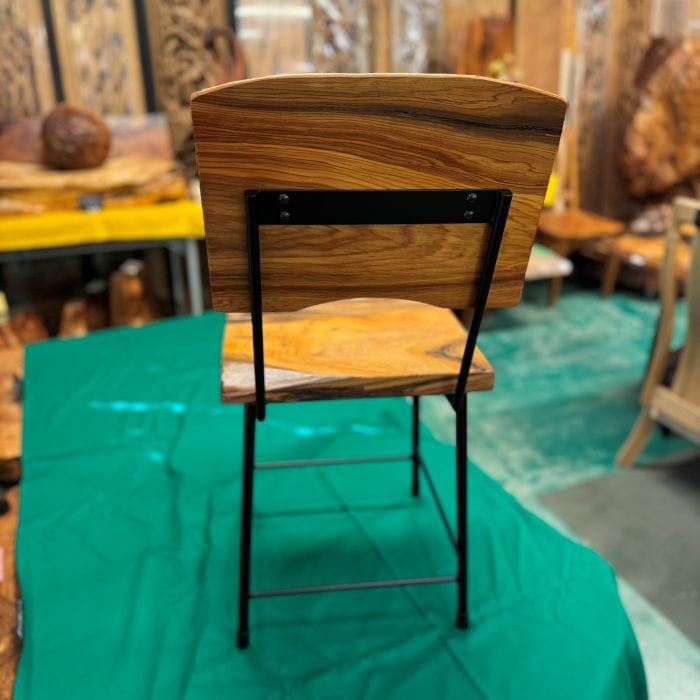 屋久杉アイアン脚椅子（背有）068 | その他屋久杉製品 | 屋久杉堂