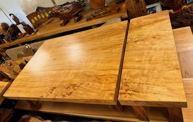 屋久杉角座卓テーブル2台セット168 | 屋久杉テーブル | 屋久杉堂