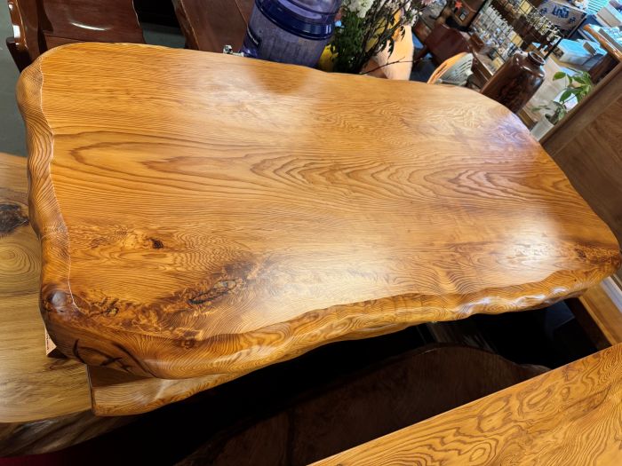 屋久杉良光明杢座卓（テーブル）175 | 屋久杉テーブル | 屋久杉堂