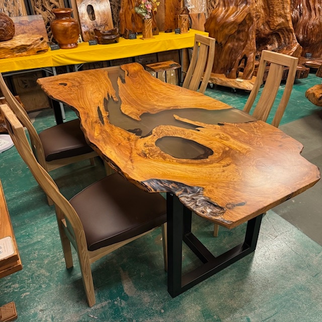 屋久杉レジン ダイニングテーブル（椅子は別途）182 | 屋久杉テーブル