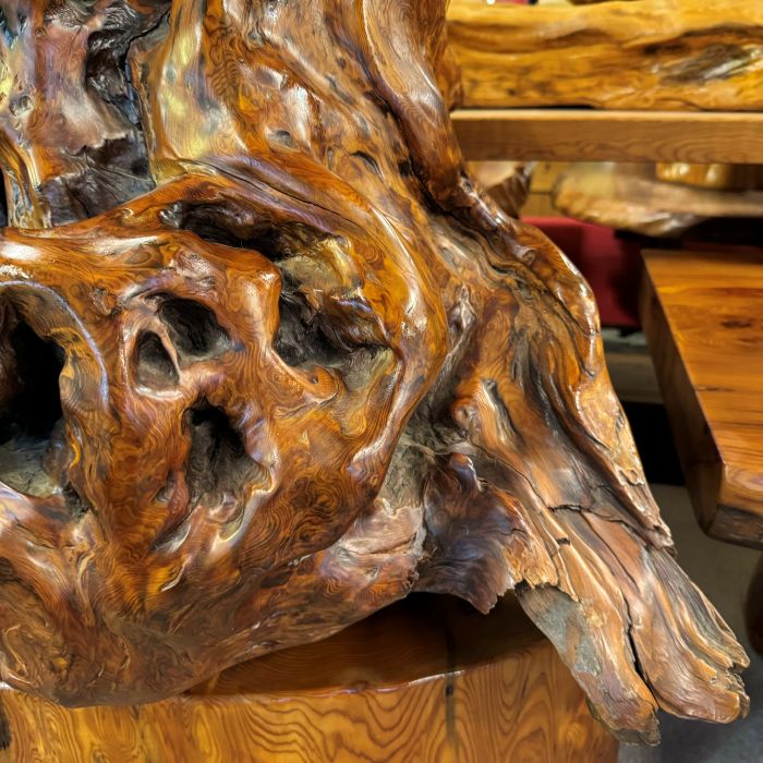 屋久杉超特大総あぶら瘤衝立（オブジェ・置物）『無双』 | 屋久杉