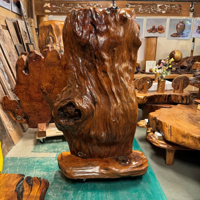 屋久杉自然あぶら瘤衝立（オブジェ・置物）028 | 屋久杉ついたて（衝立