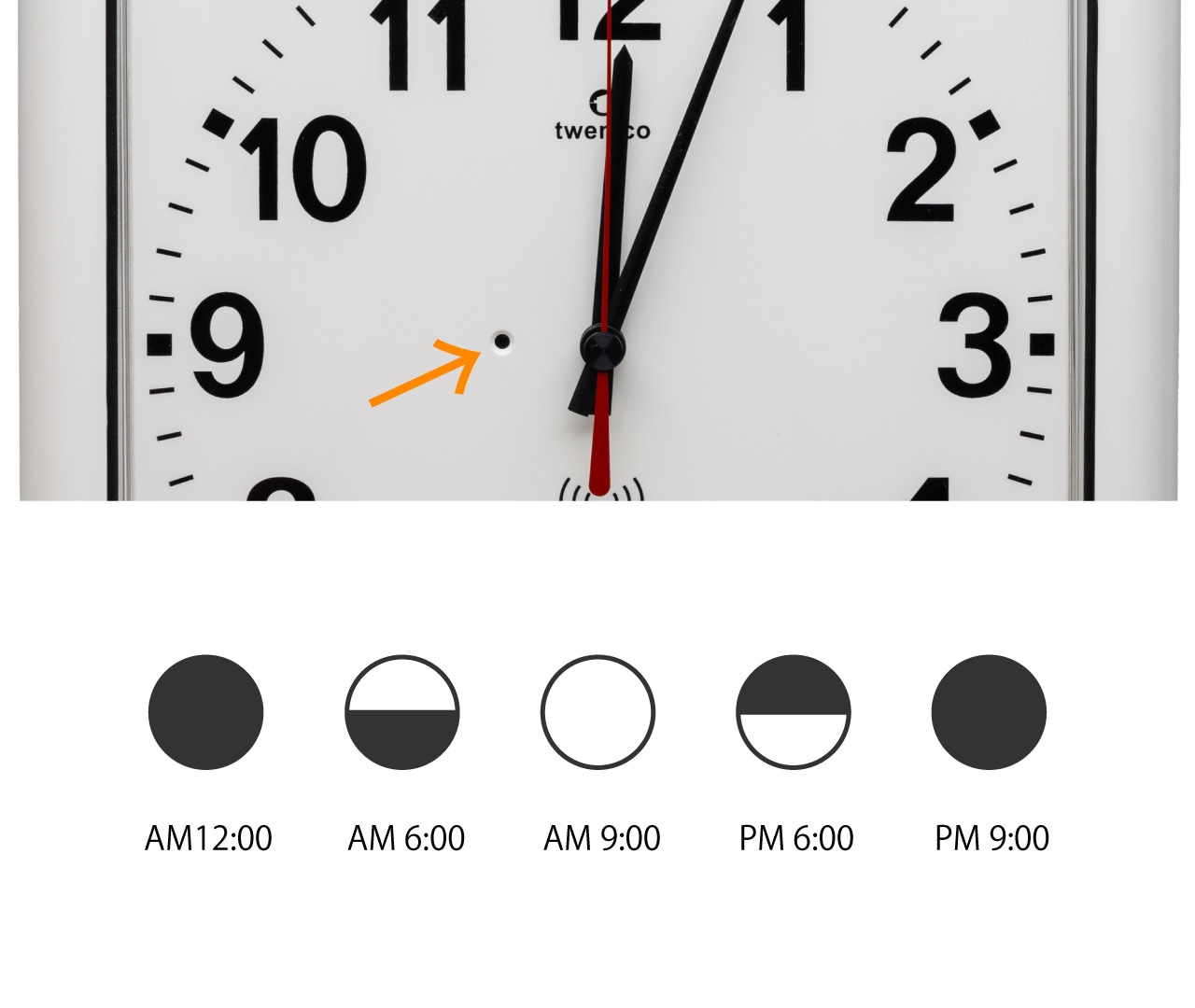 TWEMCO ラジオコントロールカレンダークロック #RC-12A