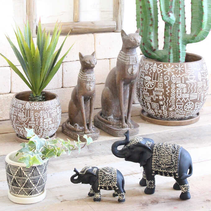 ガーデン雑貨 エジプト 神 オブジェ バステト S 置物 ガーデンネコ
