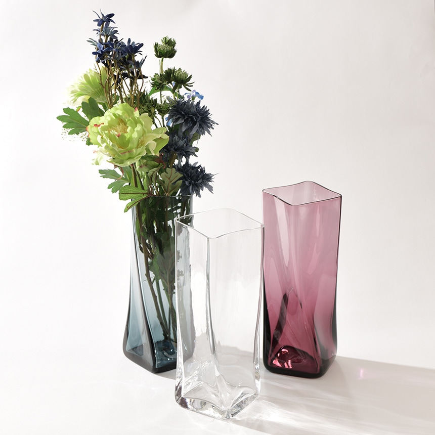 Sghr スガハラ フラワーベース 花瓶 HELEN ヘレン 花器 四角 S 日本製