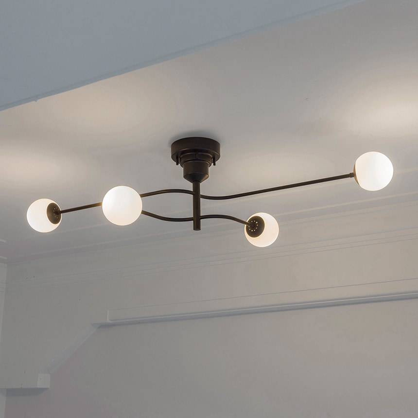 インターフォルム シーリングライト 北欧ブラックアーチ インター