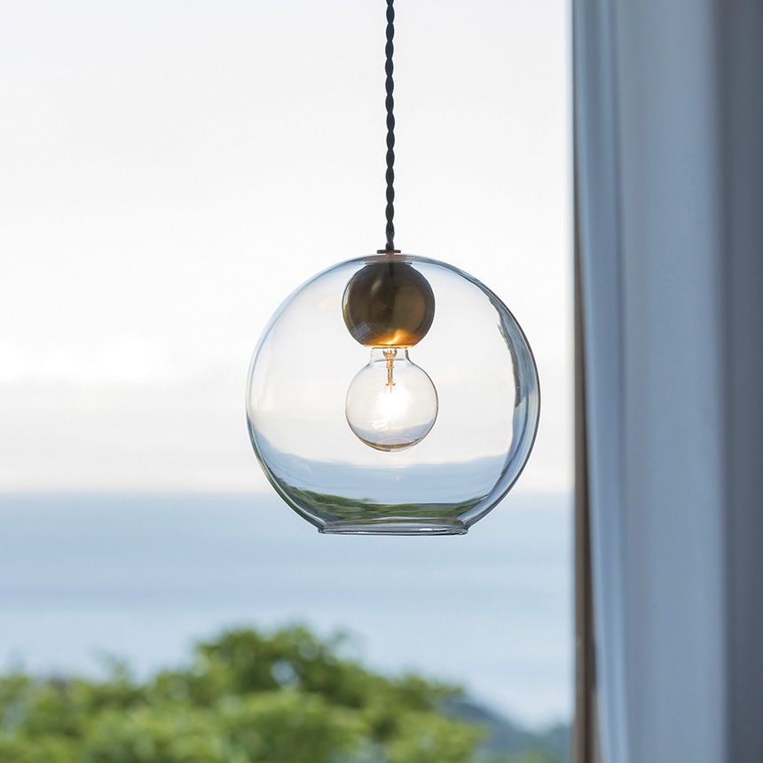 ペンダントライト 北欧 ガラス おしゃれ Orka 透明なシャボン玉