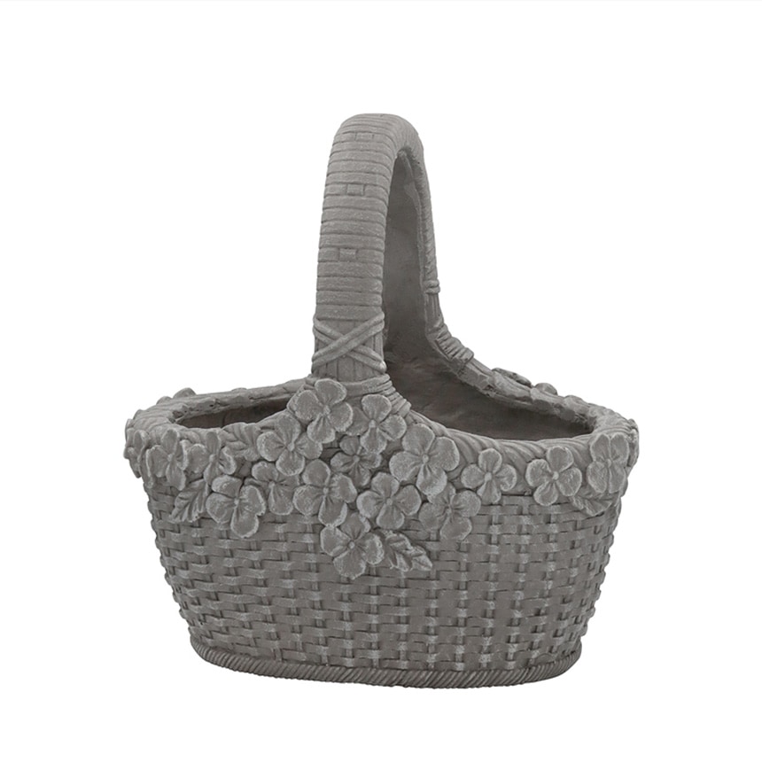 鉢 プランター アンティーク 可憐なバスケット エリーゼ 1ハンドル 幅