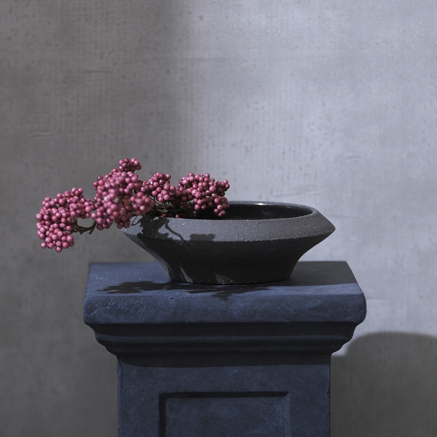 生け花 花器 水盤 陶器 和風 お盆型M 浅型 平鉢 盆栽鉢 山野草鉢 陶器