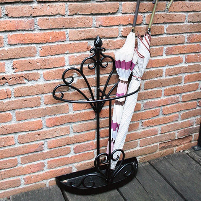 傘立て おしゃれ アイアン アラベスク 壁際 半円 北欧アンブレラ