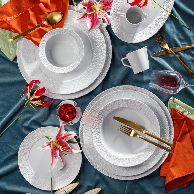 マイセン 波の戯れ ホワイト ペアディナープレート 000000/29479/2P