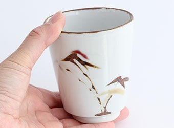 長谷川塑人 湯呑（鉄絵銅彩／B）｜九谷焼のうつわ｜和食器通販 じろや