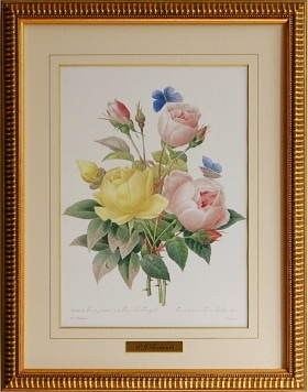 ルドゥーテ127「ローズブーケと蝶」中