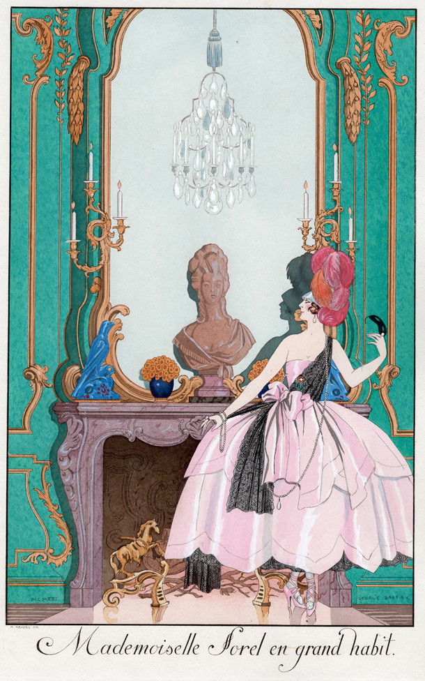 バルビエ「舞踏会装束のマドモワゼル・ソレル」