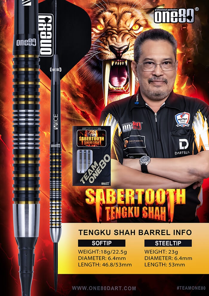 ONE80 SABERTOOTH セイバートゥース 2BA22.5g テンクゥ・シャー選手