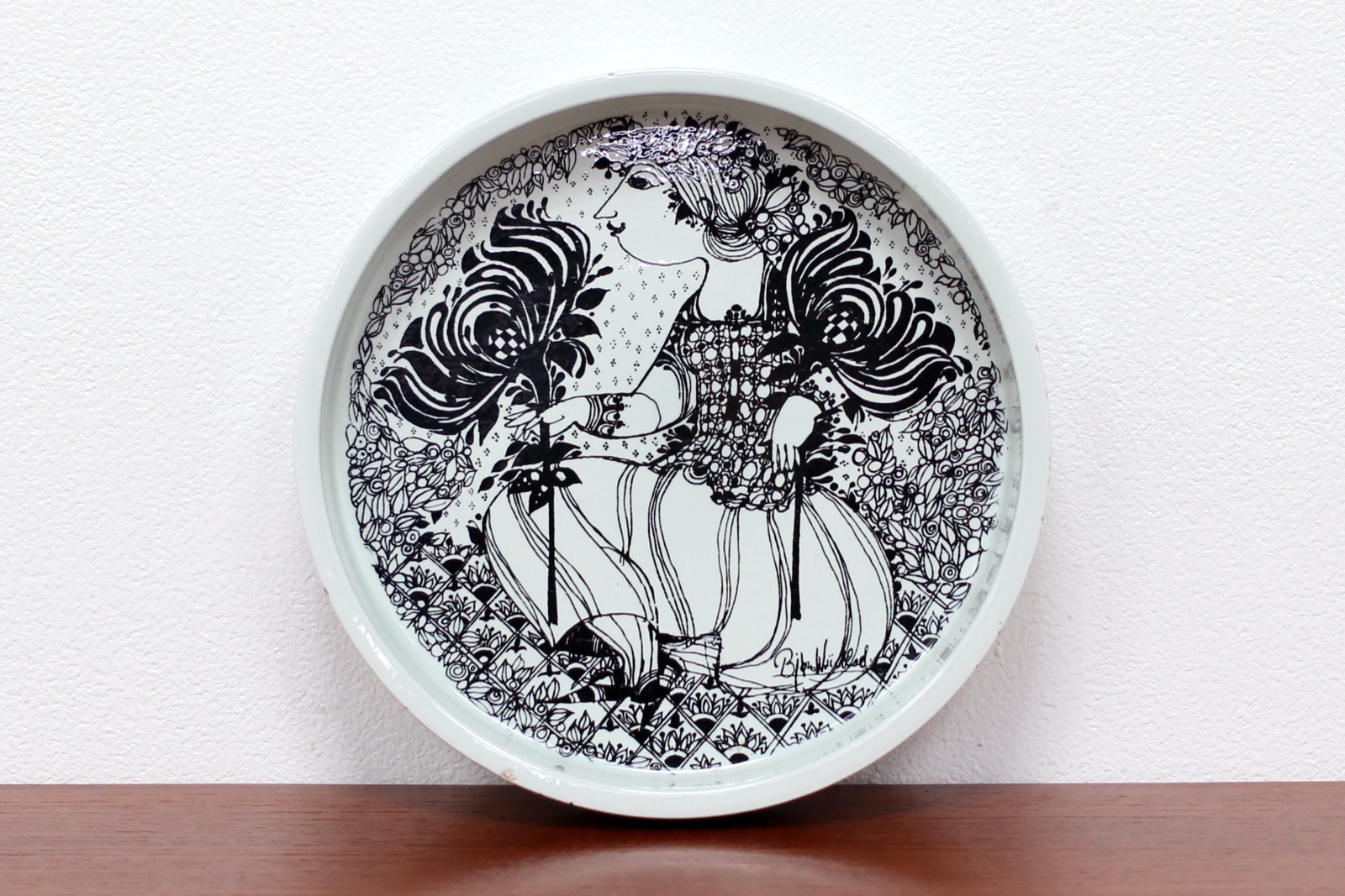 北欧 ヴィンテージ ビヨン・ヴィンブラッド 丸い プレート皿 | 北欧