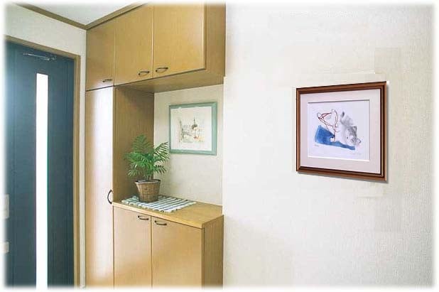 絵画 版画 猫 久下貴史・幼いエンジェルキャップ インテリア | 久下