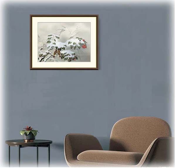 絵画 横山大観 （よこやまたいかん）・ 冬の夕 日本画 名画 インテリア