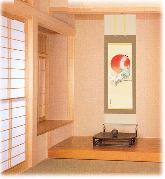 掛け軸 掛軸 伊藤若冲 （ いとうじゃくちゅう ） 日出鳳凰図 （ ひので