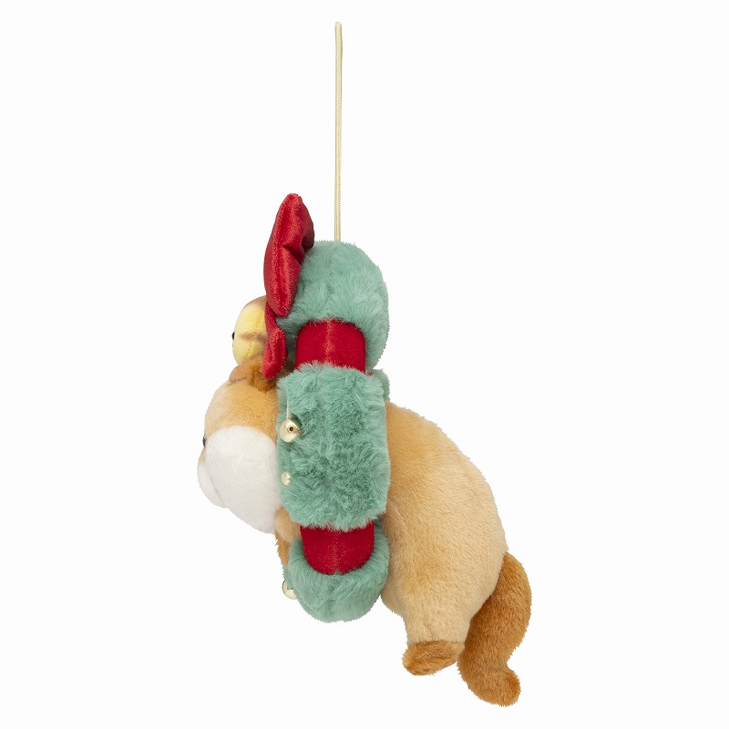 可愛い嘘のカワウソ クリスマスリースのぷらりんぬいぐるみ | すべての