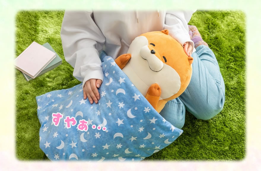 同梱不可】可愛い嘘のカワウソ 大きな添い寝ぬいぐるみ(おふとんと