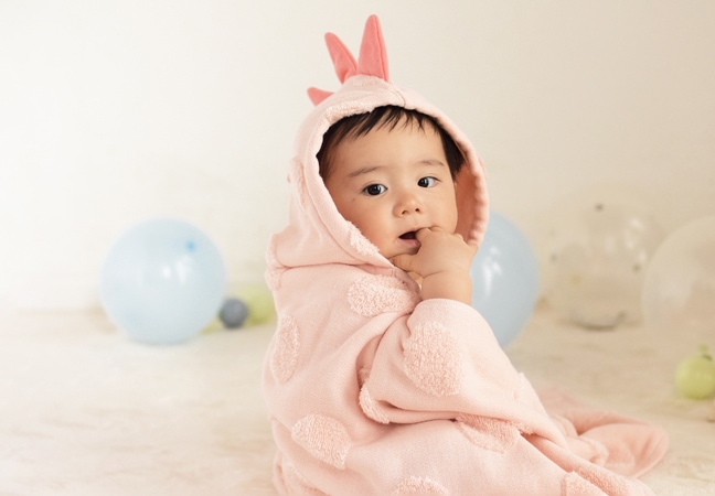 SOF フード付バスタオル(恐竜) | [Baby&Kids],フード付バスタオル