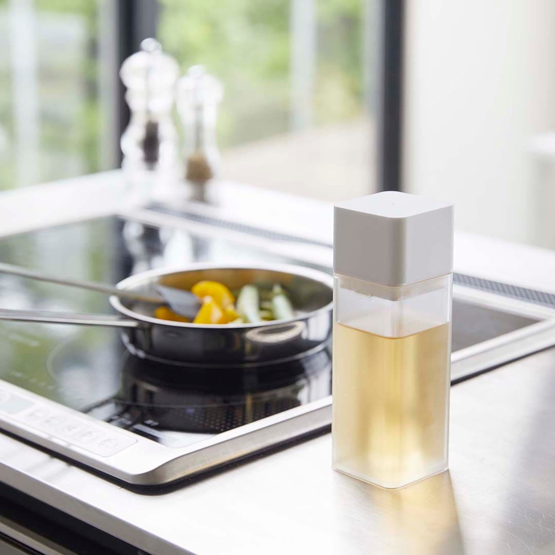 tower】詰め替え用調味料ボトル ホワイト｜キッチン用品,保存容器