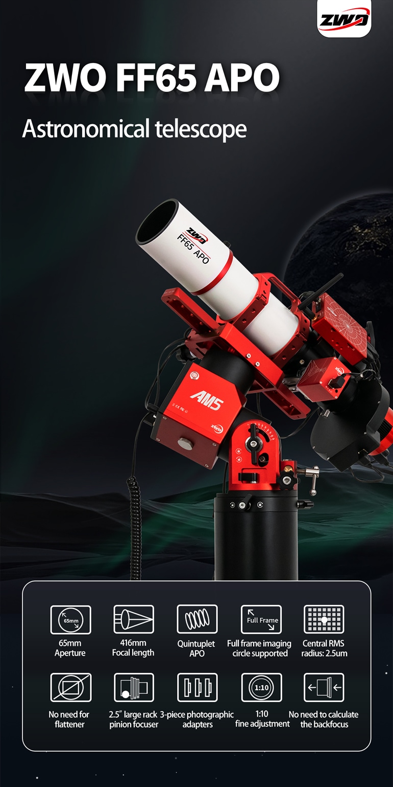 ZWO FF65-APO（416mm/F6.4） ｜ 天体望遠鏡・双眼鏡等の光学機器専門店