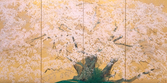 中島千波の桜屏風｜求龍堂