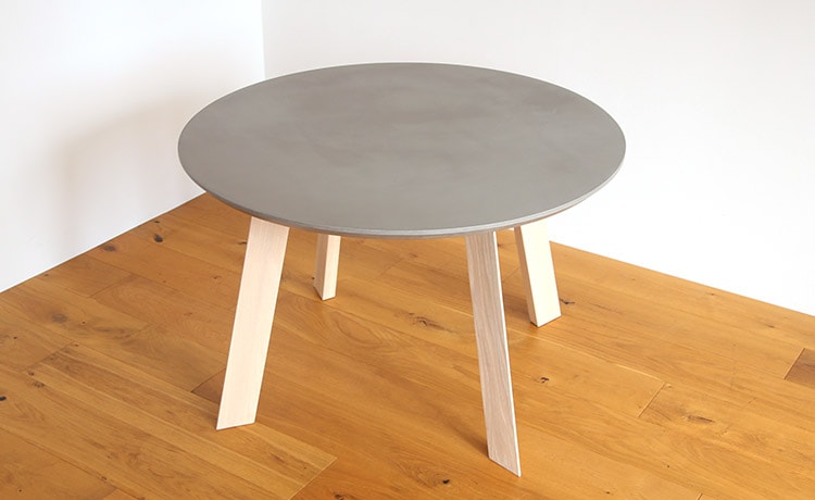 モールテックス ダイニングテーブル 丸テーブル 無垢脚 円形 100 110