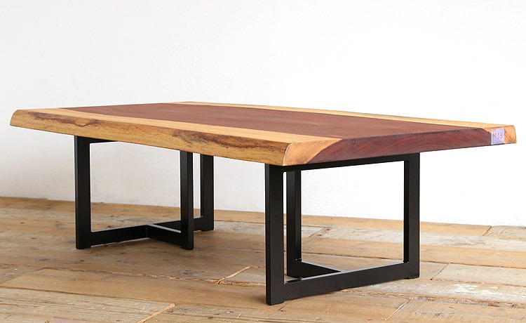 ミニテーブル サイドテーブル デスク リバー レジン 一枚板 アイアン