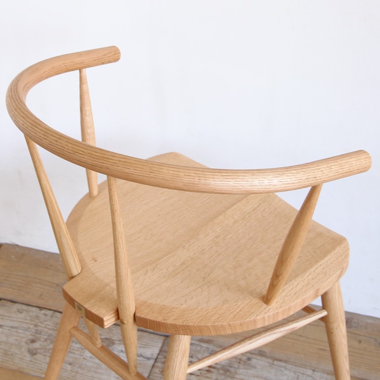 カフェチェア/椅子 オーク オイル塗装/ウレタン塗装 W512A 【高山