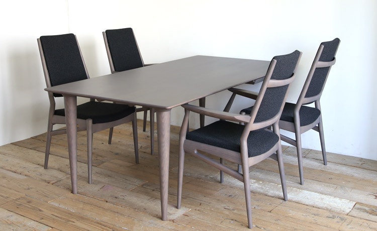 日進木工 ダイニングテーブル レッドオーク無垢材 幅160 180 210cm 高