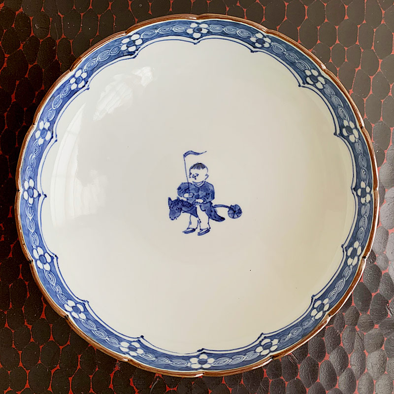 京焼清水焼 中鉢 赤絵雲錦唐子6寸鉢（あかえうんきんからこ）