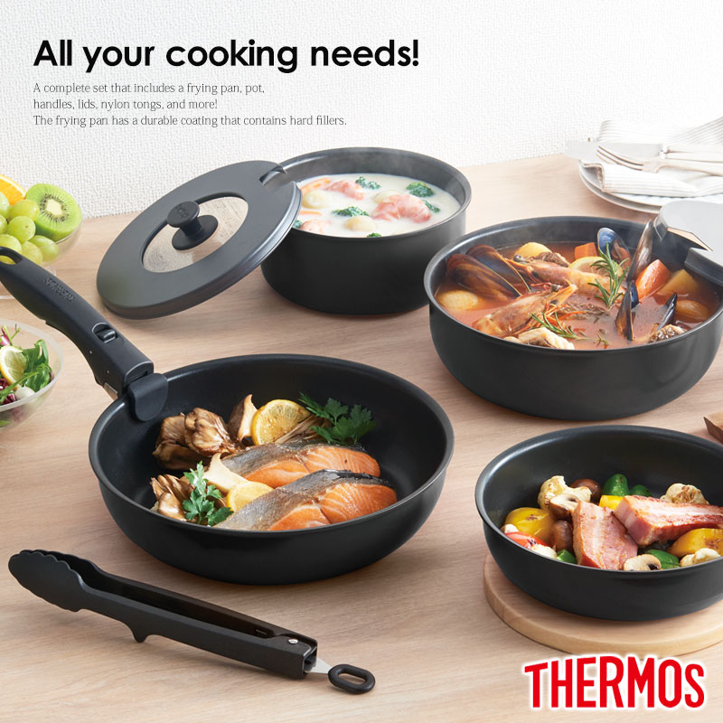 THERMOS サーモス フライパンセット 取っ手のとれるフライパン セット