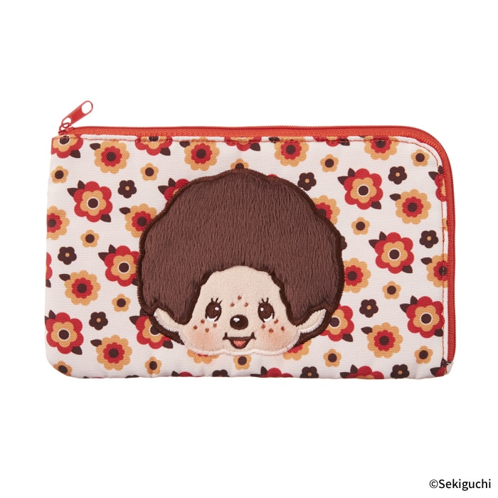 ネコポス可】 モンメイト(オレンジ) Zipマルチポーチ|【ぬいぐるみの