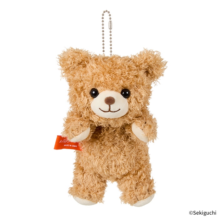 あそんで！テディベア マスコットキーチェーン ライトブラウン
