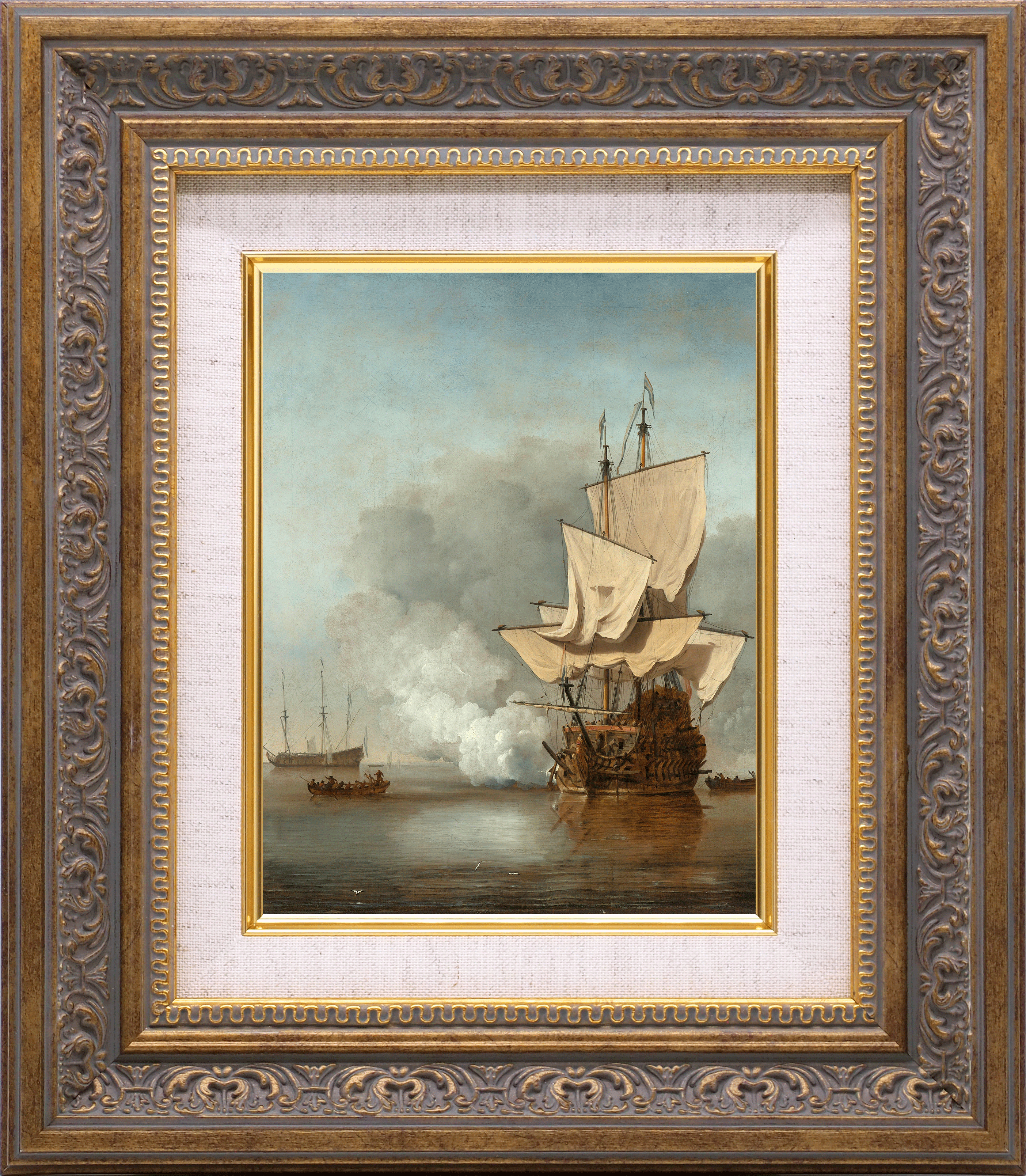 油絵額縁 8203/アンティークゴールド F10号（530×455mm） 前面UVカット