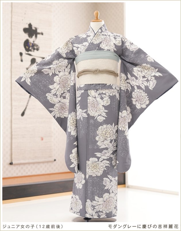 10歳〜13歳女の子着物レンタル、ジュニア振袖（十三参りや二分の