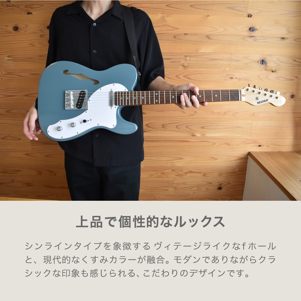 テレキャスターシンラインタイプ エレキギター SELDER TLT-20 13点