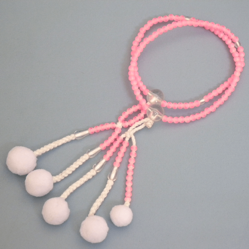 創価学会仏壇仏具【子供用念珠 PCピンク】赤澤朝陽