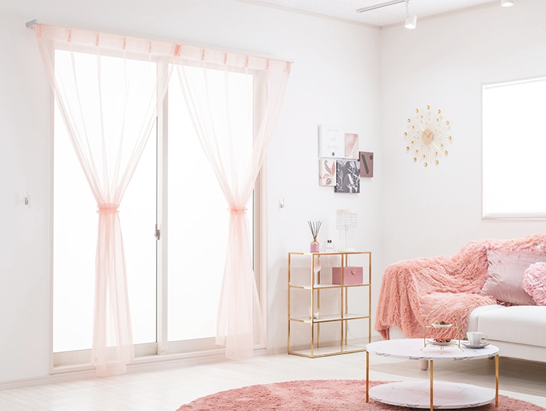 透き通るような透明感が魅力のオーガンジーレースカーテン「グレース