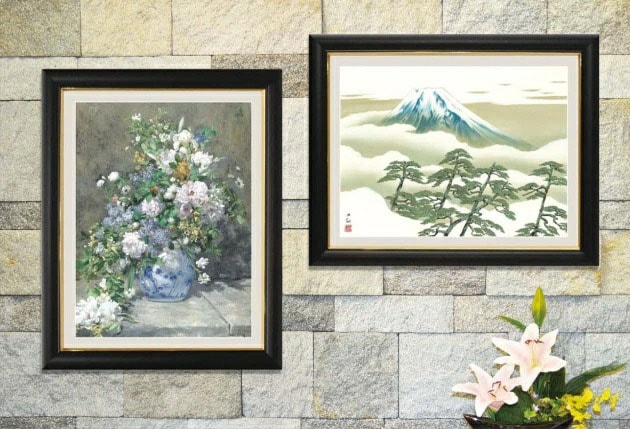 竹に雀』 田村竹世 F4号 複製名画 花鳥画 額装付【ポイント5％還元中