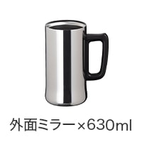 Sinqs（シンクス）ビアジョッキ 外面ミラー仕上げ なめらか飲み口 MEGA