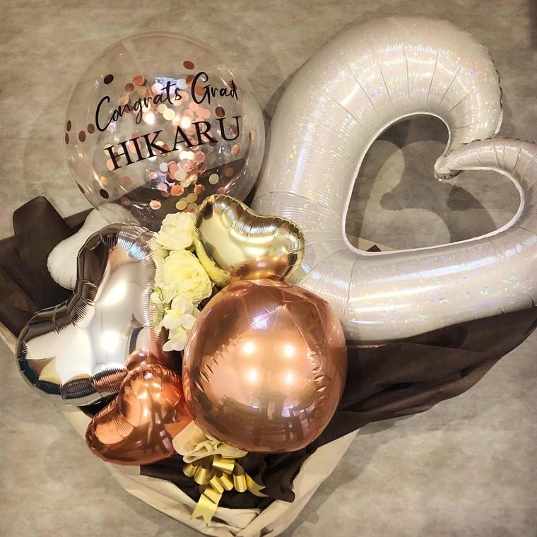 超特大グラッド]卒業式お祝いジャンボバルーン花束 （店頭受け取り限定）
