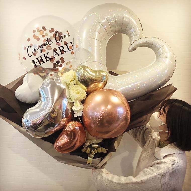 超特大グラッド]卒業式お祝いジャンボバルーン花束 （店頭受け取り限定）