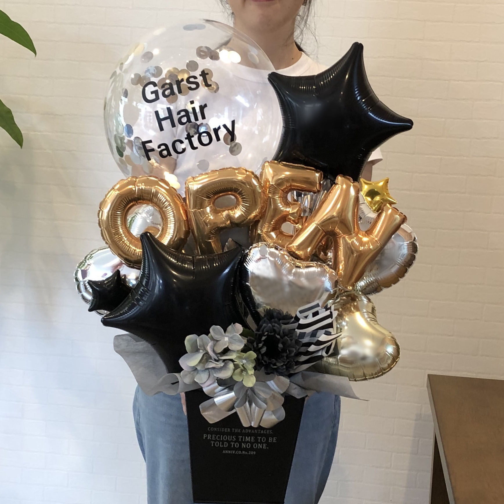 開店のお祝いに！OPENの文字バルーン入り卓上型ギフト☆ 男性への